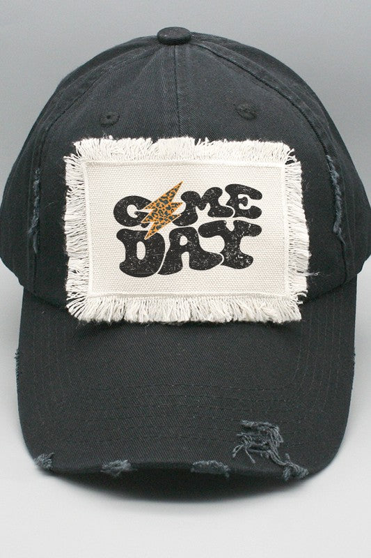 Fall Football GameDay Leopard Bolt Hat