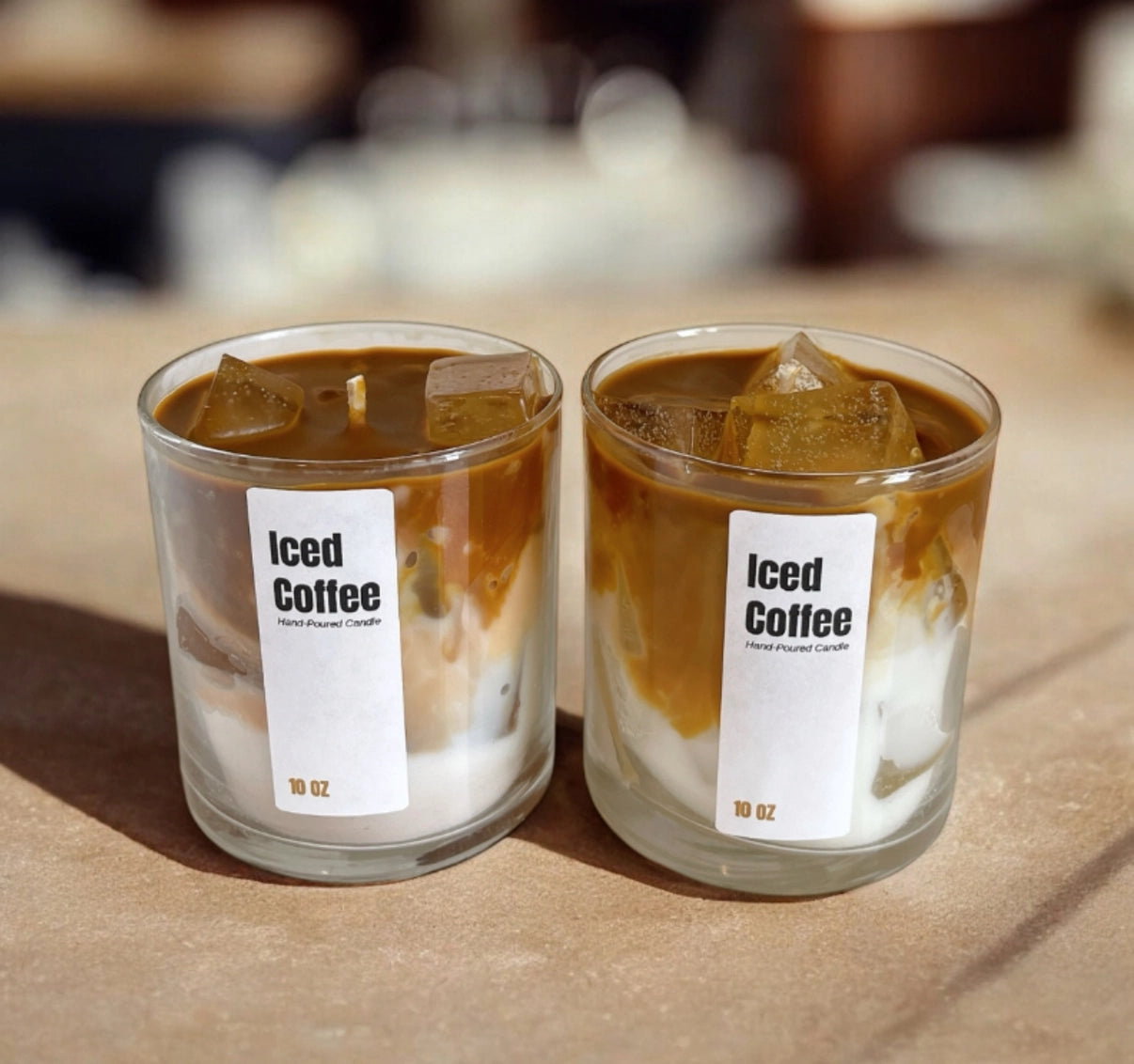 Ice cofee candle